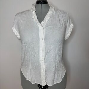 Soft crinkle Button-Up Top